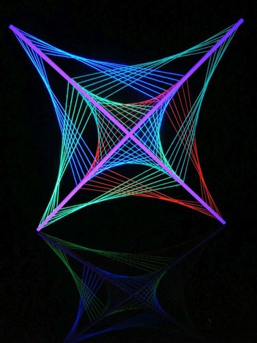 Schwarzlicht fadendeko 90cm - schwarzlicht,