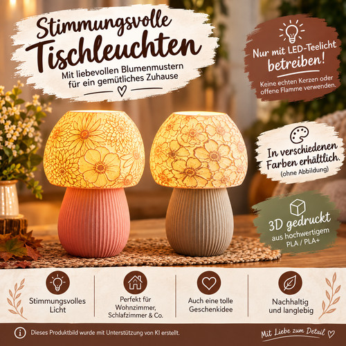 Gedruckte tischleuchte - 3d,