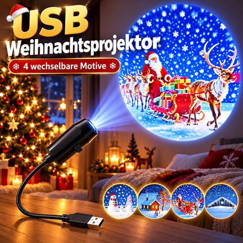 Usb weihnachtsprojektor led - weihnachtsprojektor, 4