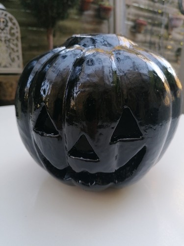 Halloween kürbis schwarz - kürbis,