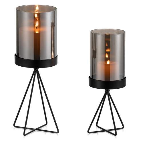 Windlicht schwarz rauchglas - windlicht,