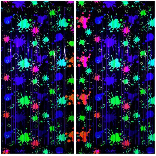 Neon lametta vorhang - lametta, 2er
