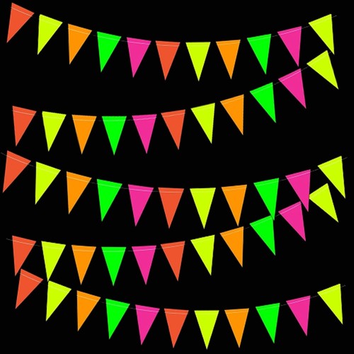 Neon papiergirlande - neon,