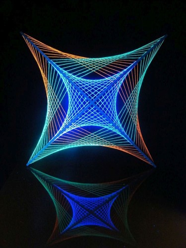 Schwarzlicht fadendeko 90cm - schwarzlicht,