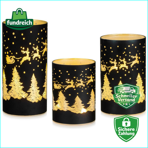 Weihnachtsdeko 3er set led - weihnachtsdeko,