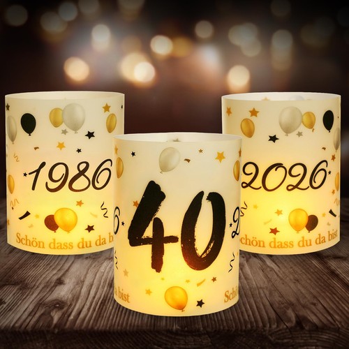Windlicht tischdeko geburtstag - windlicht,