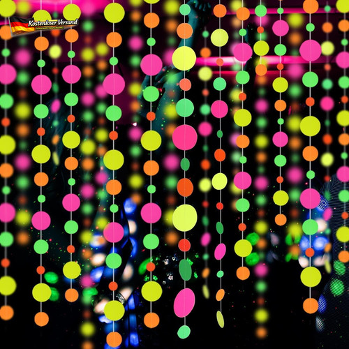 Neon papiergirlanden m - neon,