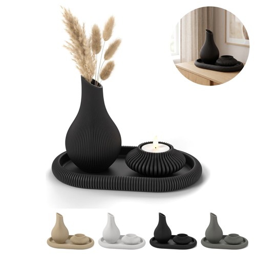 Deko set vase - vase, tablett