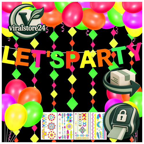 Neon party deko - party, uv