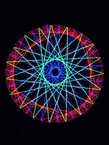 Stringart schwarzlicht deko - 2d,