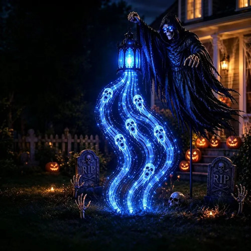 Halloween solar led sensenmann - solar,
