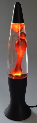 Lavalampe metallic rot schwarz