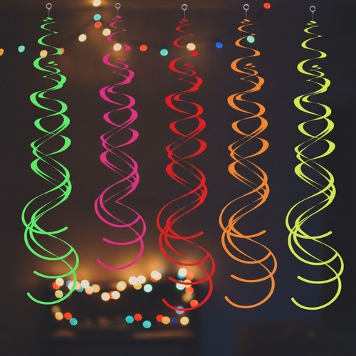 Neon girlande luftschlangen - neon,