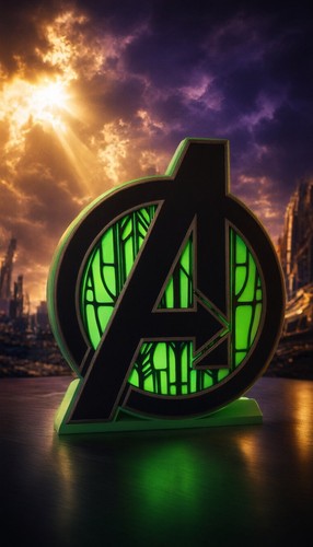 Marvel avengers logo - avengers, lampe